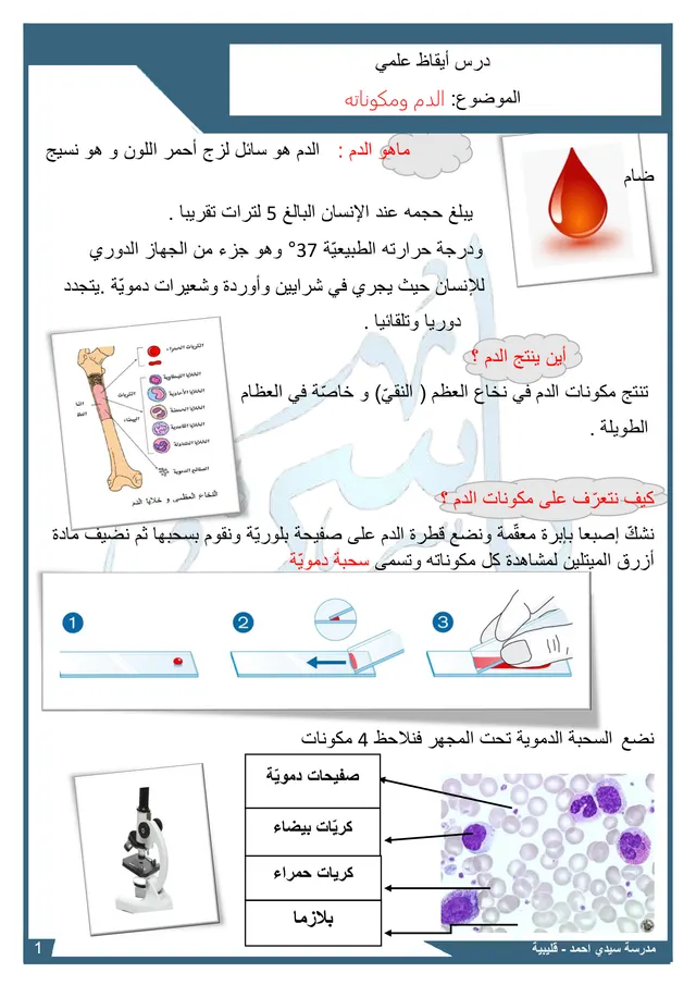 مكونات الدم